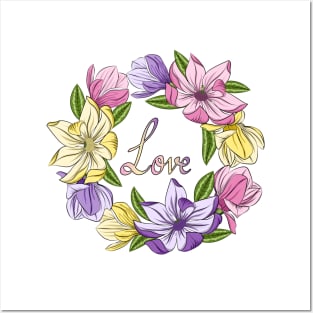 Love - Magnolia Flowers Posters and Art
